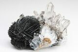 Quartz Crystals On Sparkling Bladed Hematite - Lechang Mine #226001-1